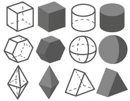 Set of cube icons and cube pattern balls. Isolated on white background. vector