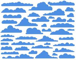 Different types of clouds. Clouds for every taste. vector