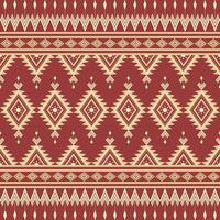 Red and yellow Ethnic Patterns Embroidery seamless. vector