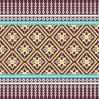 Vintage Ethnic Knitted abstract geometric pattern vector