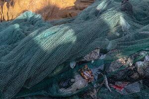 Fishing net texture, abstract texture background photo