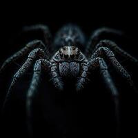 Spider isolated on black background photo