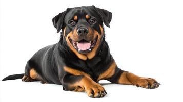 Rottweiler dog isolated on white background photo