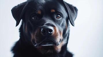 Rottweiler dog isolated on white background photo