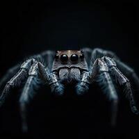 Spider isolated on black background photo