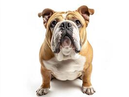Bulldog isolated on white background photo