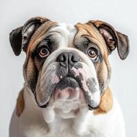 Bulldog isolated on white background photo