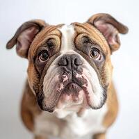 Bulldog isolated on white background photo