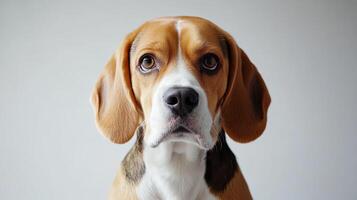 Beagle dog isolated on white background photo