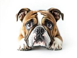Bulldog isolated on white background photo