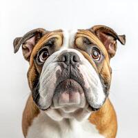 Bulldog isolated on white background photo