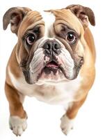Bulldog isolated on white background photo