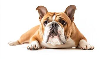 Bulldog isolated on white background photo