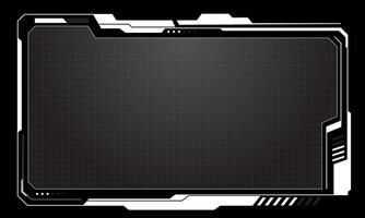 Hud frames white grey user interface elements design modern technology futuristic control panel screen digital hologram window gaming menu touching cyber monitor set on black background vector