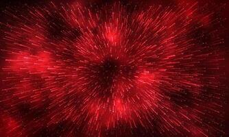 Abstract red night sky star zoom speed space galaxy background vector