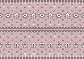 Fabric ikat with flowers pattern vector
