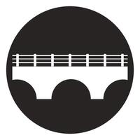 simple design bridge icon vector