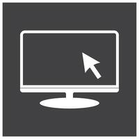 monitor icon design. vector