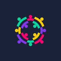 unity people logo design template vector