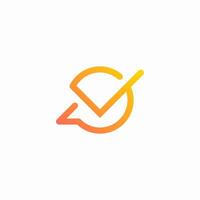 verify chat logo design template vector
