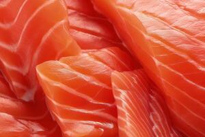 Close-Up of Fresh Salmon Cuts photo