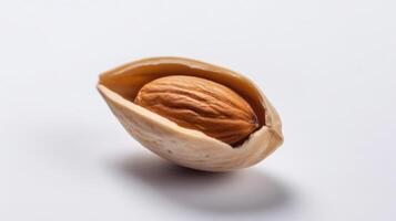 Walnut shell isolated on white background photo