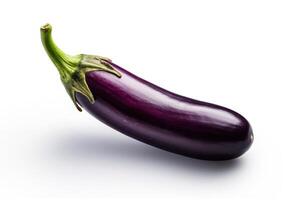 Fresh Eggplant on White Background photo