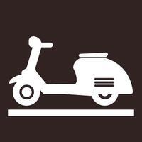 scooter motobike simple design vector