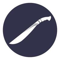 simple icon of carved machete vector
