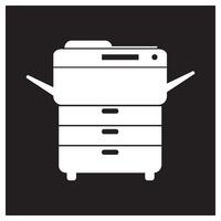 Multi-function printer or auto copier logo design vector