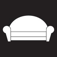 sofa chair logo on black background vector