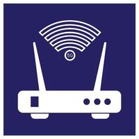 Wi-fi router icon design. vector