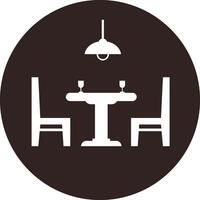 simple design of dining table icon vector