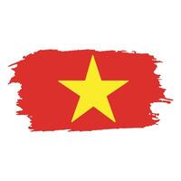 Brush painted national emblem of Vietnam country on white background vector