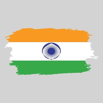 cepillo pintado nacional emblema de India país en blanco antecedentes vector