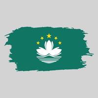 Brush painted national emblem of Macau country on white background vector