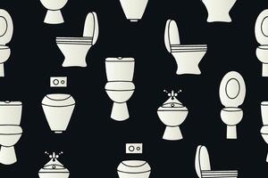 Seamless pattern of toilets. illustration vector