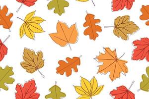 seamless pattern of autumn leaves. Background for textile or book covers, wallpaper, design, graphics, print, hobby, invitation. vector