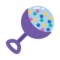 A purple ball with colorful balls inside vector