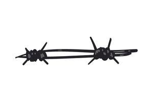 Barbed wire isolated on white background illustration vector