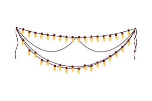 A garland of lights on a white background vector