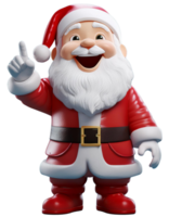 3D santa claus isolate on transparent background. png