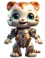 A 3D cat isolate on transparent background png