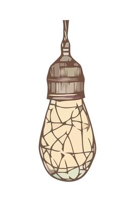 A light bulb hanging from a wire