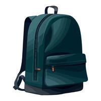 A black backpack on a white background vector