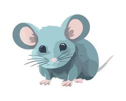 A cartoon mouse with big eyes and ears vector