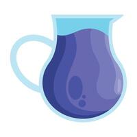 A purple liquid in a pitcher on a white background vector