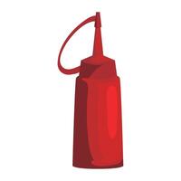 Ketchup bottle illustration on white background vector