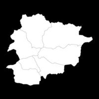 Andorra map with administrative divisions. illustration. vector