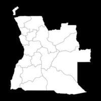 Angola map with administrative divisions. vector